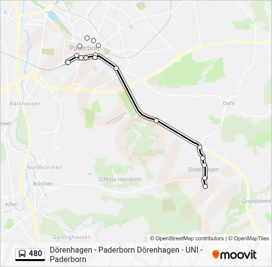 480 Bus Line Map