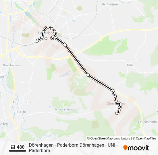 480 Bus Line Map