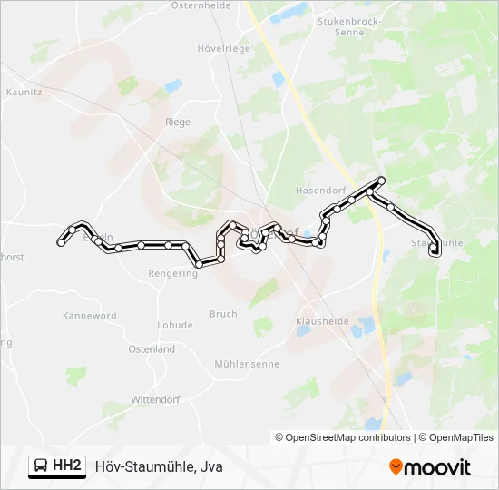HH2 Bus Line Map