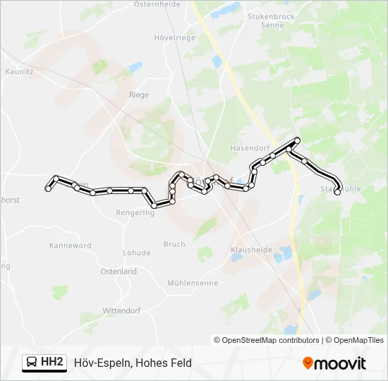 HH2 Bus Line Map