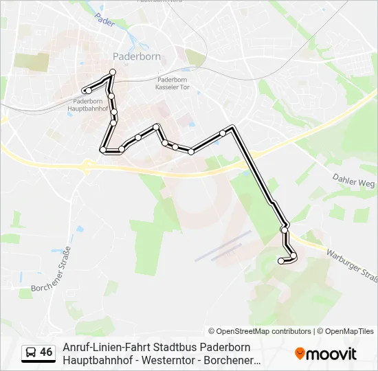 46 Bus Line Map