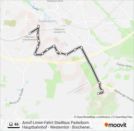 46 Bus Line Map