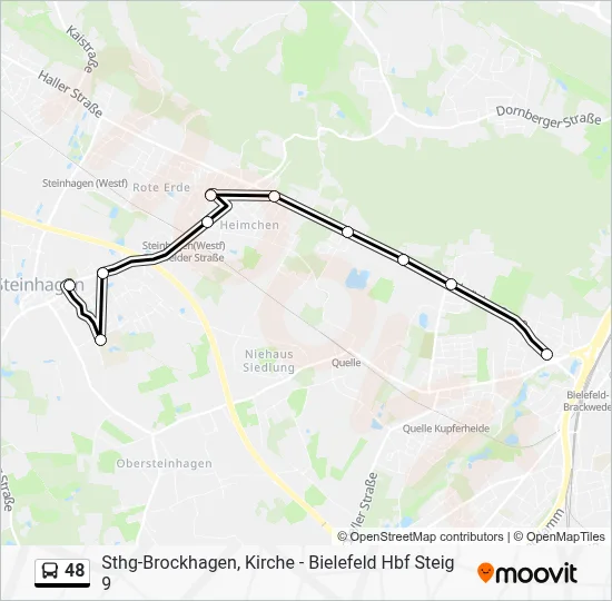 48 Bus Line Map