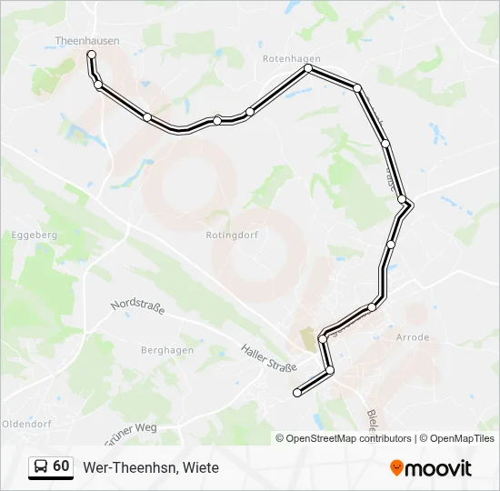60 Bus Line Map