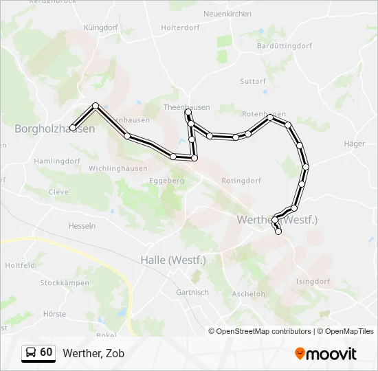 60 Bus Line Map