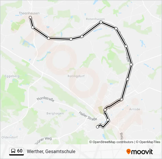 60 Bus Line Map