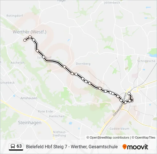 63 Bus Line Map