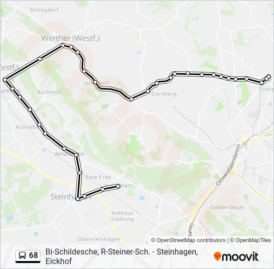 68 Bus Line Map