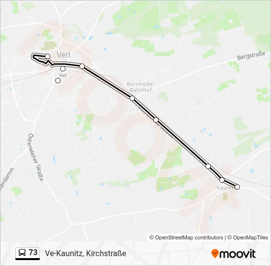 73 Bus Line Map