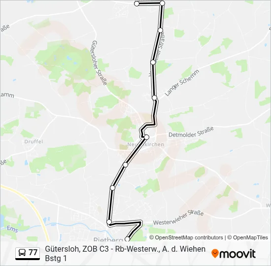 77 Bus Line Map