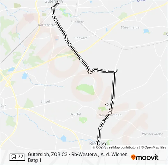 77 Bus Line Map