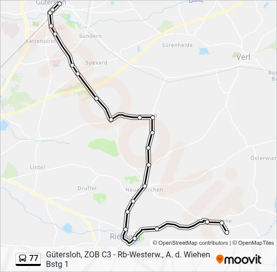 77 Bus Line Map