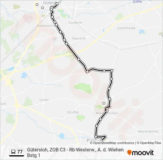 77 Bus Line Map