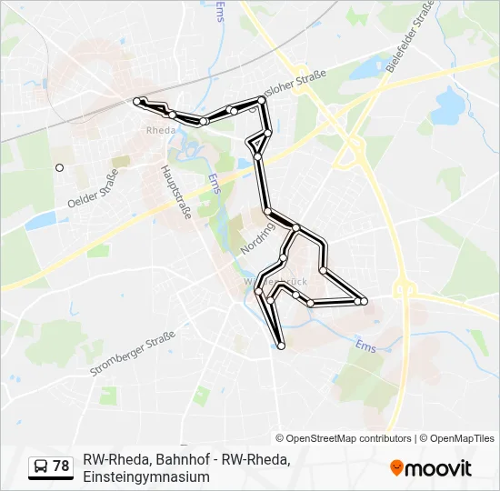 78 Bus Line Map