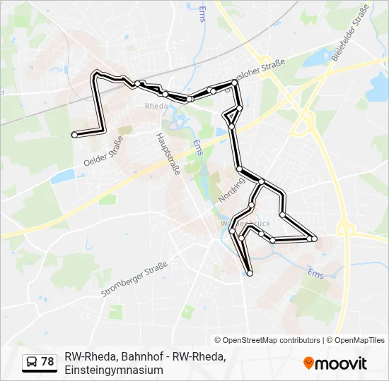 78 Bus Line Map