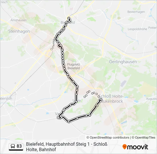 83 Bus Line Map