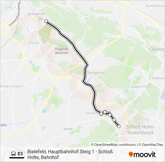 83 Bus Line Map