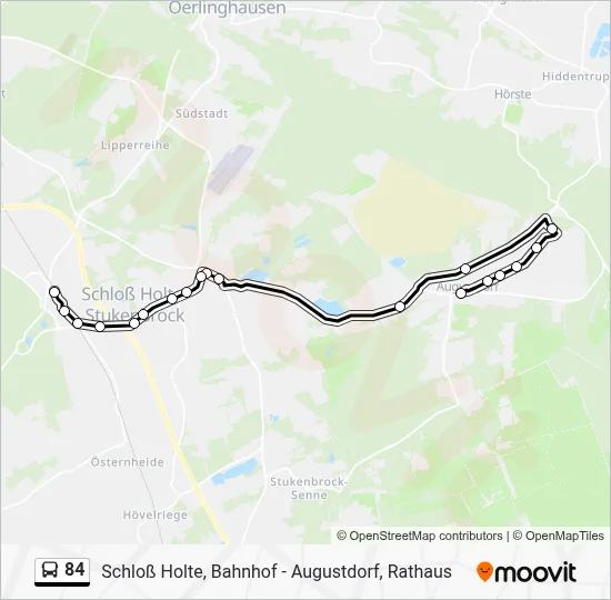 84 Bus Line Map