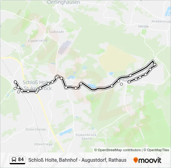 84 Bus Line Map
