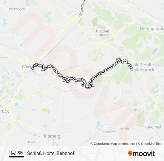 85 Bus Line Map