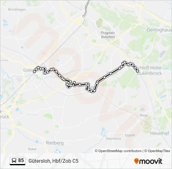 85 Bus Line Map