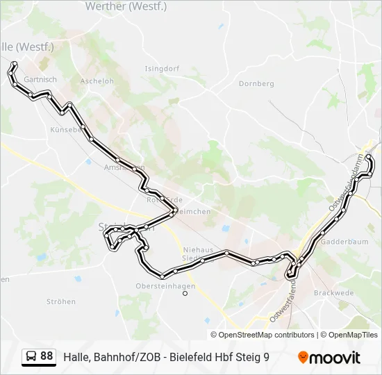 88 Bus Line Map