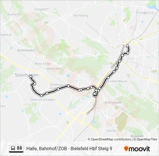 88 Bus Line Map