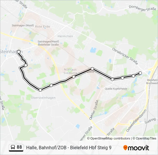 88 Bus Line Map