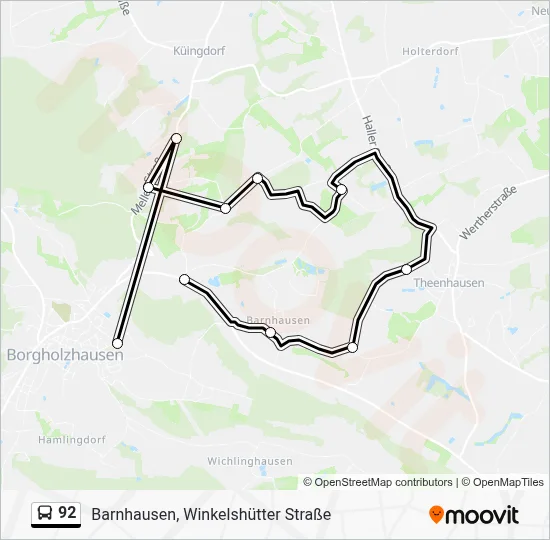 92 Bus Line Map