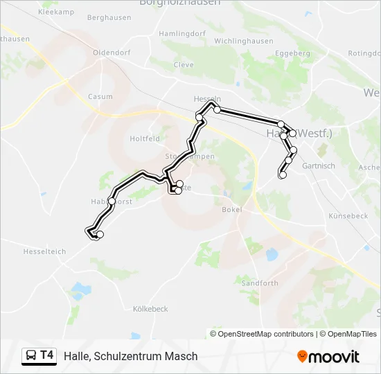 T4 Bus Line Map