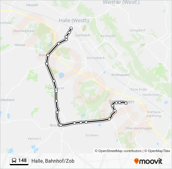 148 Bus Line Map