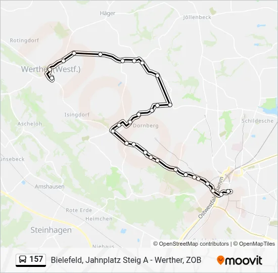157 Bus Line Map