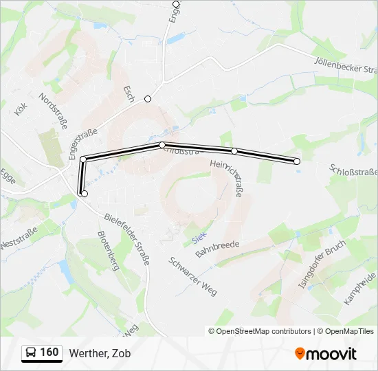 160 Bus Line Map