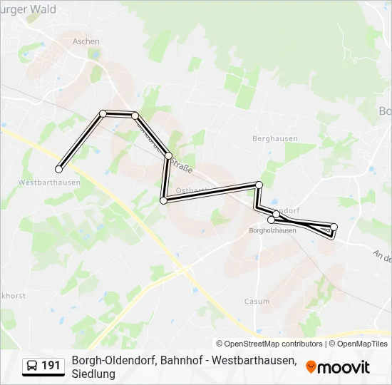 191 Bus Line Map