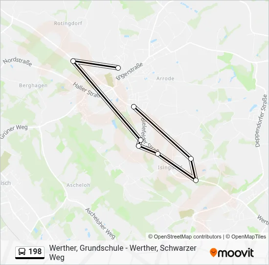 198 Bus Line Map
