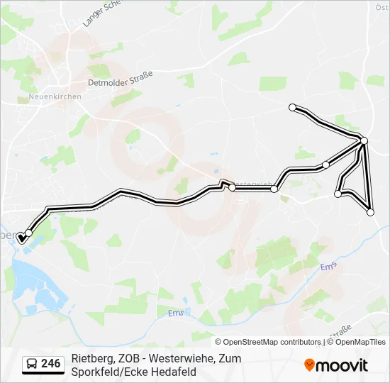 246 Bus Line Map