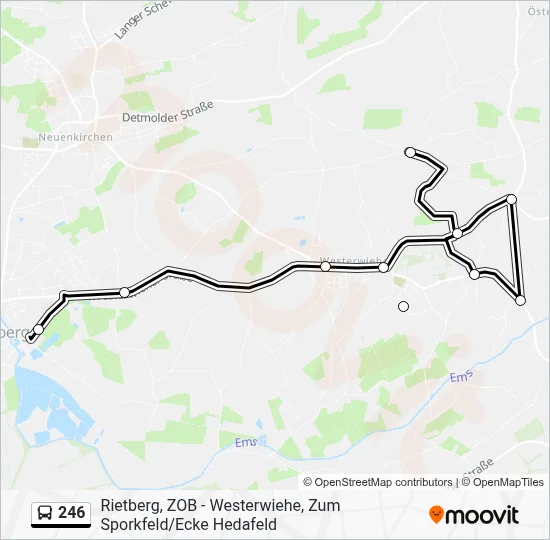 246 Bus Line Map