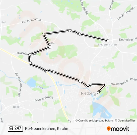 247 Bus Line Map
