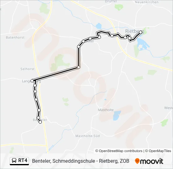 RT4 Bus Line Map
