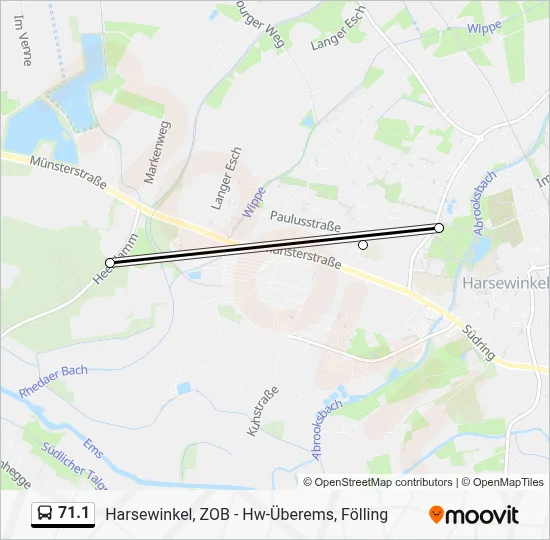 71.1 Bus Line Map