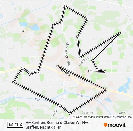 71.2 Bus Line Map
