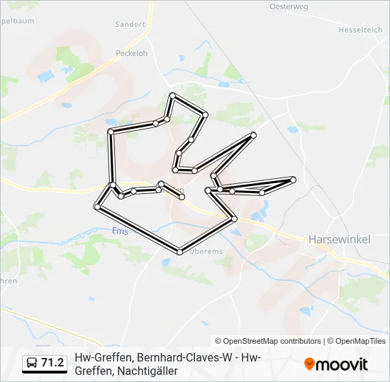 71.2 Bus Line Map