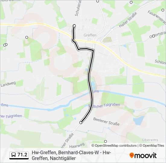 71.2 Bus Line Map