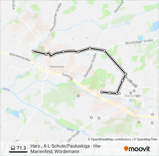 71.3 Bus Line Map