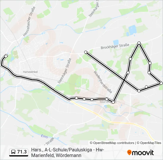 71.3 Bus Line Map