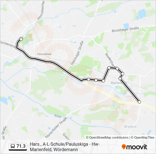 71.3 Bus Line Map