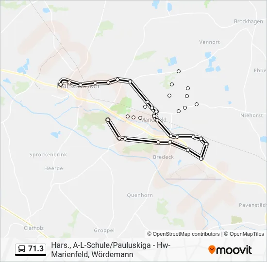 71.3 Bus Line Map