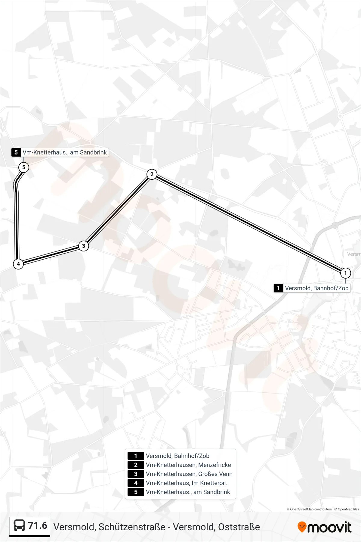 71.6 bus Line (Vm-Knetterhaus., am Sandbrink) route and stops on a map