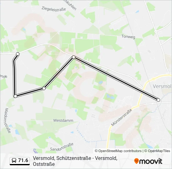 71.6 Bus Line Map