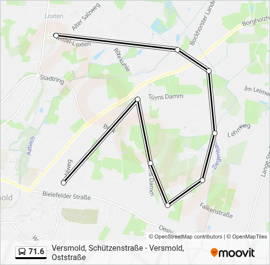 71.6 Bus Line Map